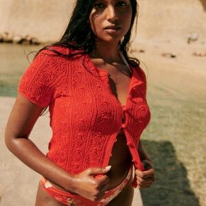 NWT Sézane Milane sweater in Coral